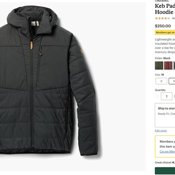 Fjällräven Keb Padded Insulated Hoodie – Men’s Medium - Picture 6 of 9